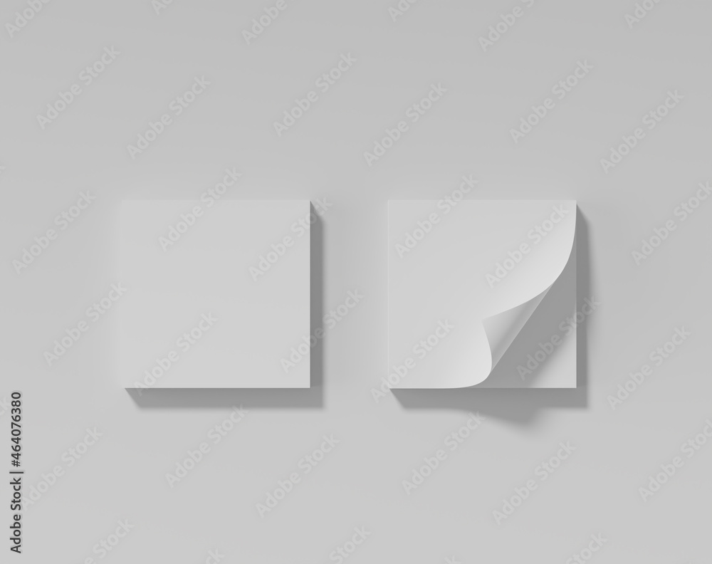 Wall mural blank white post note papers, sticky note