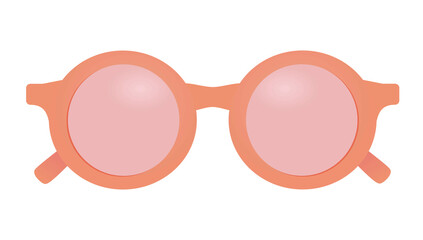 Round sun glasses. vector illustration