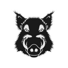 Boar Pig Swine Hog Face Head Vector Design Inspiration