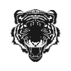 Tiger Face Angry Head Vector Tribal Design Inspiration
