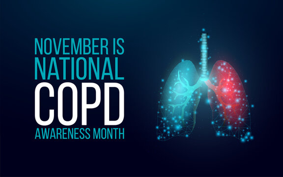 Chronic obstructive pulmonary disease COPD awareness month concept. Vector illustration.
