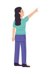 young woman indexing