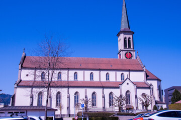 Fototapeta na wymiar Church of St. Chrischona in Bettingen, Switzerland