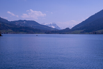 Panorama around the Aegerisee, in central Switzerland