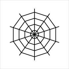 Obraz premium Spider web for Halloween. Spider Web Icon Vector Illustration on white background