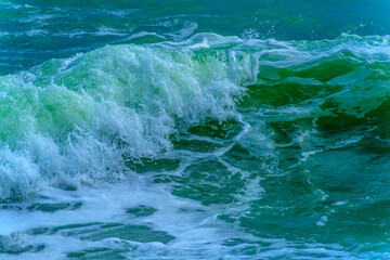 waves along the coast during a storm