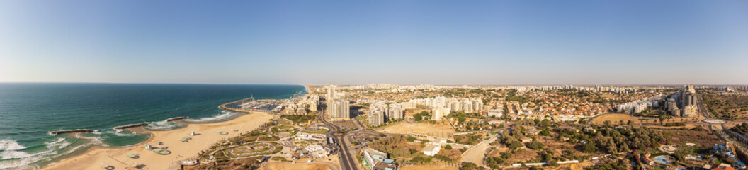 Naklejka premium Wide panorama of Ashkelon