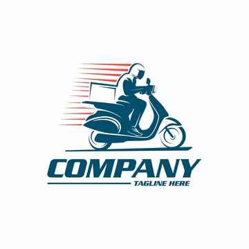  Scooter fast delivery logo template