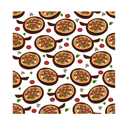 Obraz na płótnie Canvas pizza seamless pattern for print fabric wrapping paper wallpaper