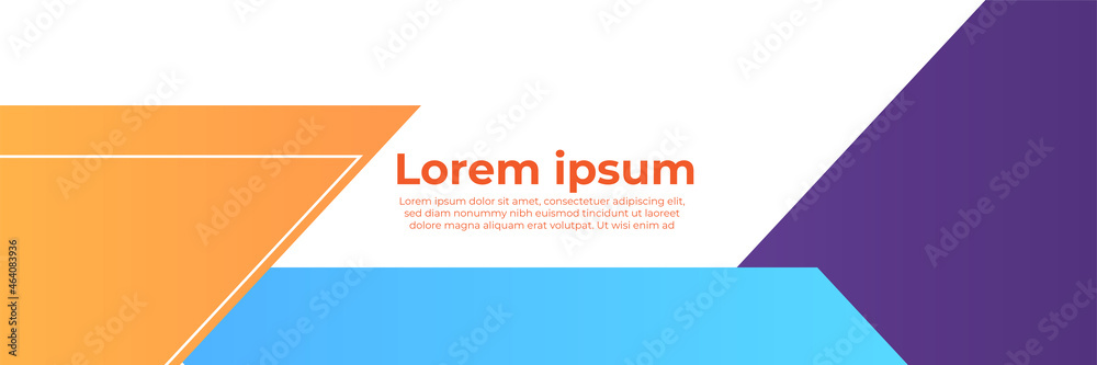 Wall mural abstract colorful banner design web template set. horizontal header web banner. vector abstract grap