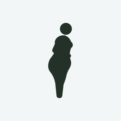 Fat_man vector icon illustration sign
