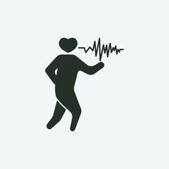 Health_analysis vector icon illustration sign