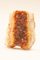 the stones citrine in white background