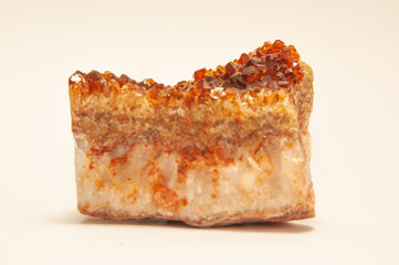 the stones citrine in white background