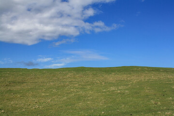Sky and Green Grassy Hill, Isle of Skye