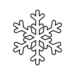 snowflake icon vector sign symbol isolated white