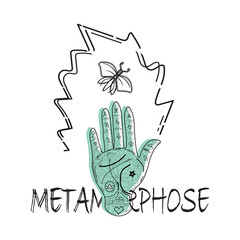 Tarot and butterfly illustration. Oracle, fortunate, occultism. Clothing and apparel. Metamorphose, nature tee design. Graphic tee, T-shirt design. 