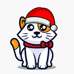 Cute Christmas mascot design illustration
