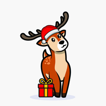 Cute Christmas mascot design illustration