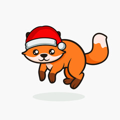 Cute Christmas mascot design illustration