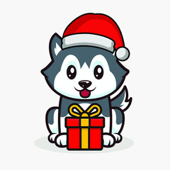 Cute Christmas mascot design illustration