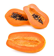 papaya isolated on a white background