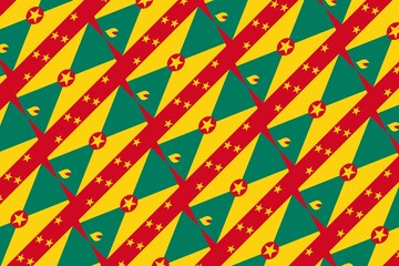 Simple geometric pattern in the colors of the national flag of Grenada
