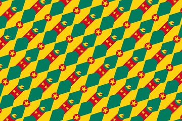 Simple geometric pattern in the colors of the national flag of Grenada