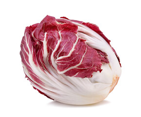 Radicchio, red salad isolated on white background