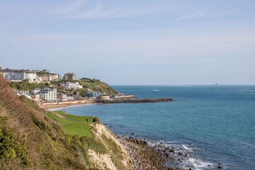 A view of Ventnor on the Isle of Wight Hampshire England a traditional seaside resort