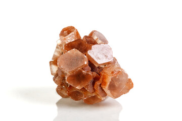 Macro mineral stone Aragonite on a black background