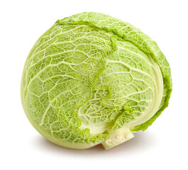 Obraz premium savoy cabbage path isolated on white