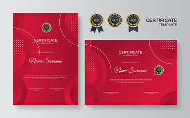 Modern elegant diploma certificate template with business and corporate concept