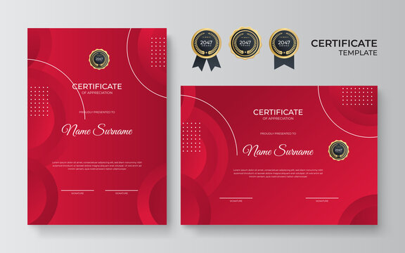 Modern elegant diploma certificate template with business and corporate concept