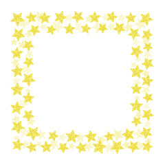 Luxury frame with golden glittering stars