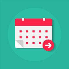 Calendar next day symbol. Illustration vector
