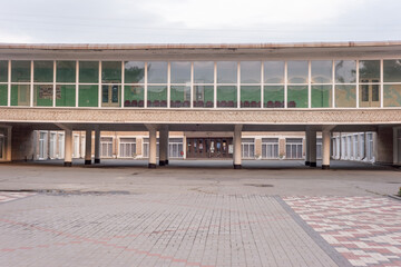 old architecture of buildings of soviet ukraine