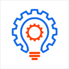 light bulb with gears