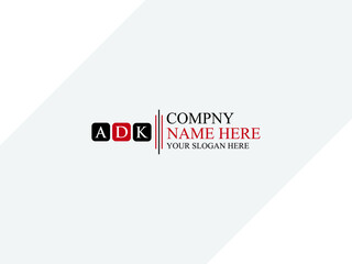 Alphabet ADK Letter Logo Icon design