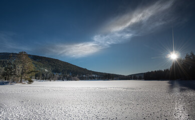 Harestua, zamarznięte jezioro