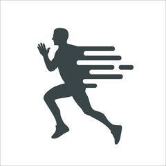 running person silhouette
