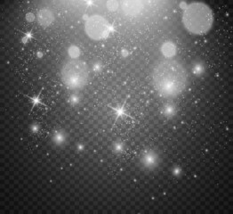 Brilliant gold dust vector shine. Glittering shiny ornaments for background. Vector illustration.	