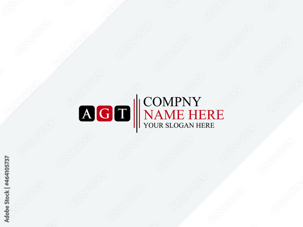 Wall mural Initials AGT letter logo icon vector for al kind of use