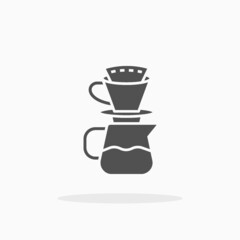 Dripper icon. Solid Black. Enjoy this icon for your project.