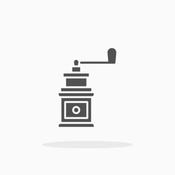 Grinder Manual icon. Solid Black. Enjoy this icon for your project.