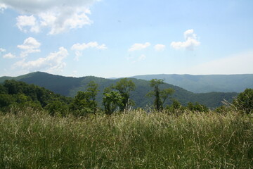 clouds over the mountains