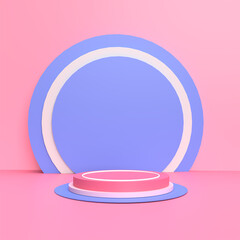 Abstract podium background, mockup for product showcase studio. 3d rendering illustration. Premium Photo