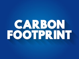 Carbon footprint text quote, concept background