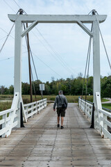 person on the bridge