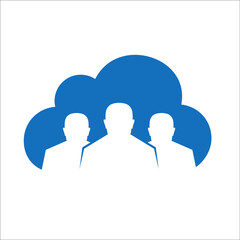 peoples in cloud icon
